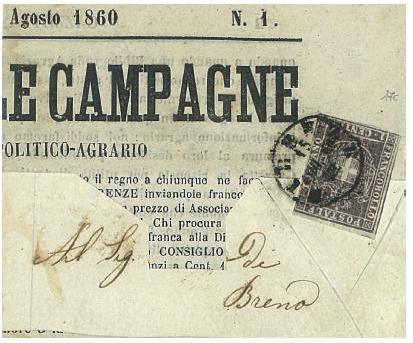 15 agosto 1860 Gazzetta Delle Campagne