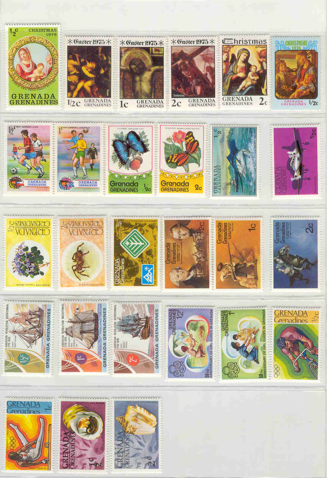 10051 - Grenadine - 27 francobolli differenti