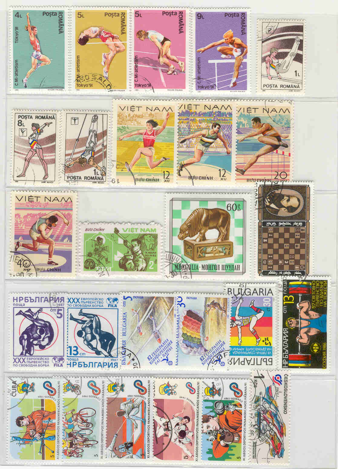 10234 - Sport - lotto di 50 francobolli mondiali diversi - lotto 2 - non visibile per intero