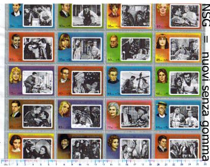 10563 - FUJEIRA ,  Anno 1972-1116-35 * Artisti famosi scomparsi - Blocco di 20 valori serie  completa nuova senza colla