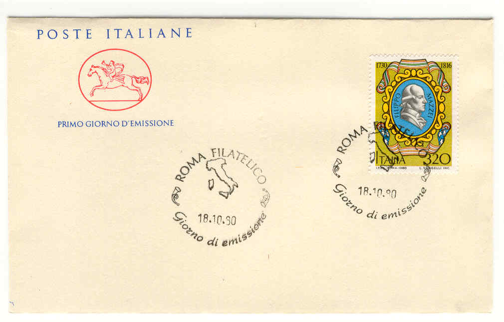 10812 - Italia - busta fdc con serie completa: 250 anniversario della nascita di Filippo Mazzei