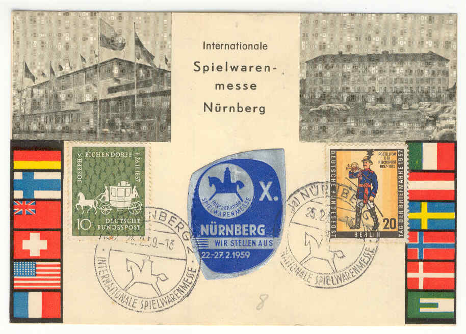 11269 - Germania - cartolina della fiera di Norimberga del 1959 viaggiata x l