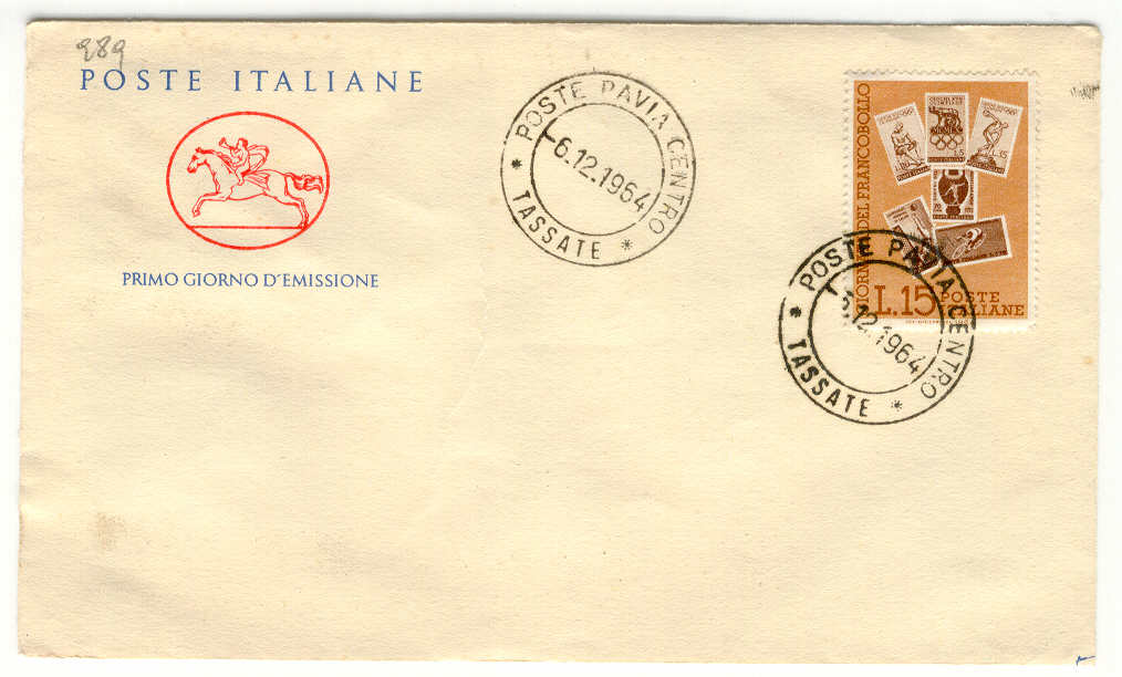 12287 - Italia - busta fdc con serie completa: VI giornata del francobollo