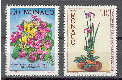 12589 - Monaco - serie completa nuova: Concorso internaziionale di composizioni floreali