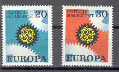12674 - Germania Occidentale - serie completa nuova: Europa CEPT 1967