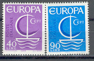 12676 - Italia - serie completa nuova: Europa CEPT 1966