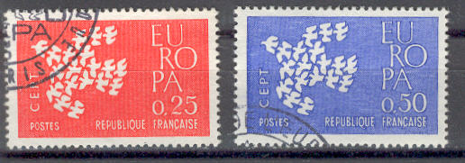 12983 - Francia - serie completa usata: Europa CEPT 1961