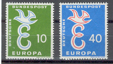 13109 - Germania Occidentale - serie completa nuova: Europa CEPT 1958