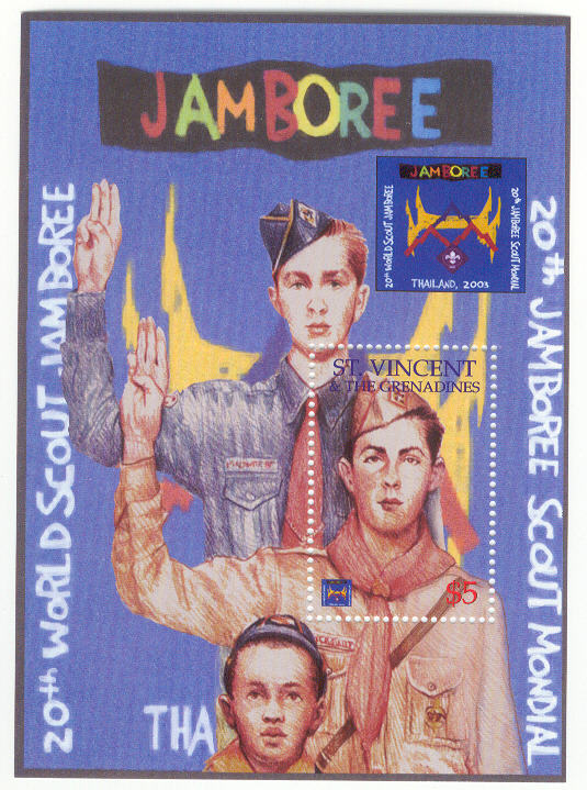 13225 - St. Vincent - serie completa nuova in BF: 20 jamboree in Thailandia 2002