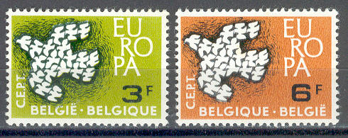 13358 - Belgio - serie compelta nuova: Europa CEPT 1961