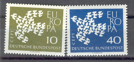 13359 - Germania Occidentale - serie compelta nuova: Europa CEPT 1961