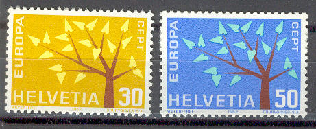 13402 - Svizzera - serie completa nuova: Europa CEPT 1962