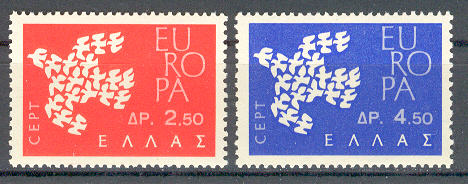 13434 - Grecia - serie completa nuova: Europa CEPT 1961