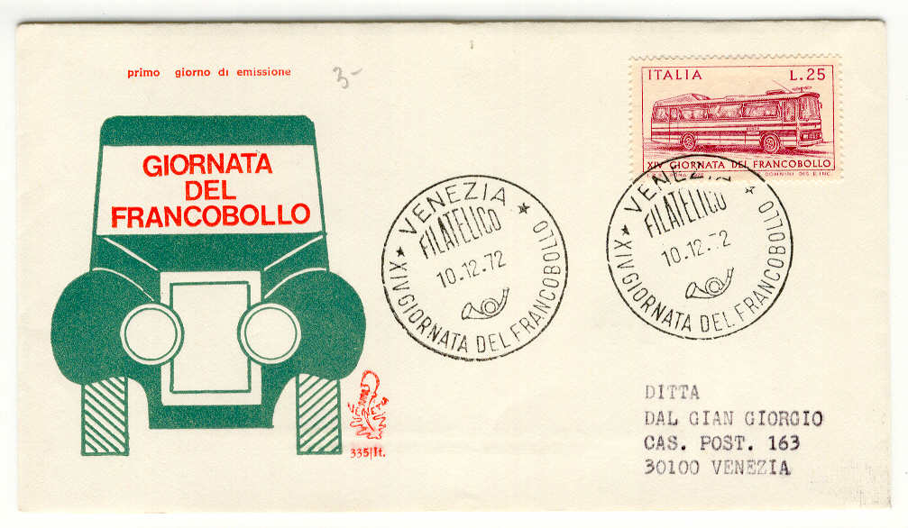 37467 - Italia - busta fdc con serie completa: XVI Giornata del francobollo