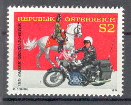 13601 - Austria - serie completa nuova: 125 anniversario della Gendarmeria 1976
