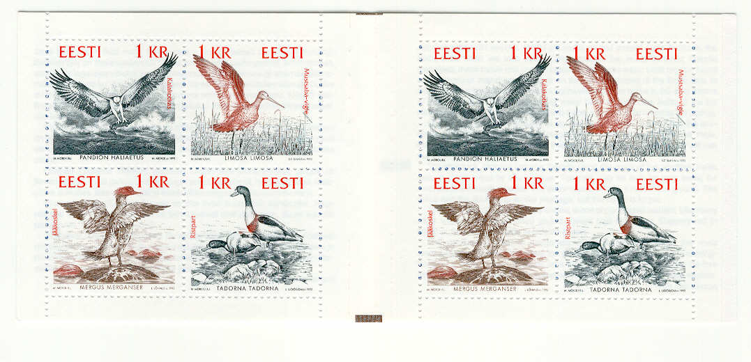 13711 - Estonia - libretto nuovo: Uccelli del Baltico