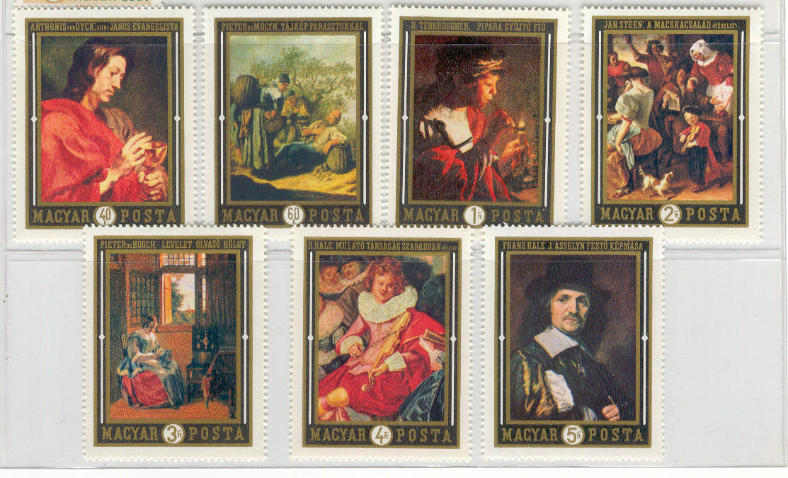 13745 - Ungheria - serie completa nuova: Opere di pittori olandesi