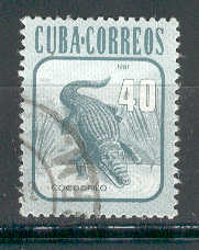 14231 - Cuba 40 - coccodrillo - usato