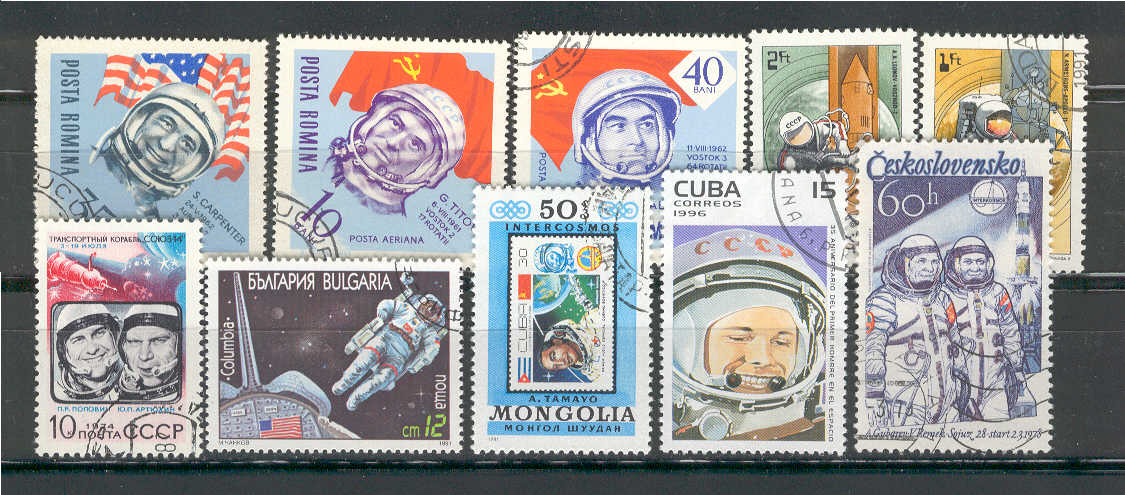 14287 - 10 francobolli usati