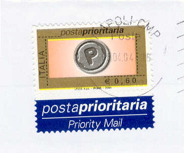 14301 - Prioritario Eur. 0.60 (2004) - colori fuori registro - su busta viaggiata