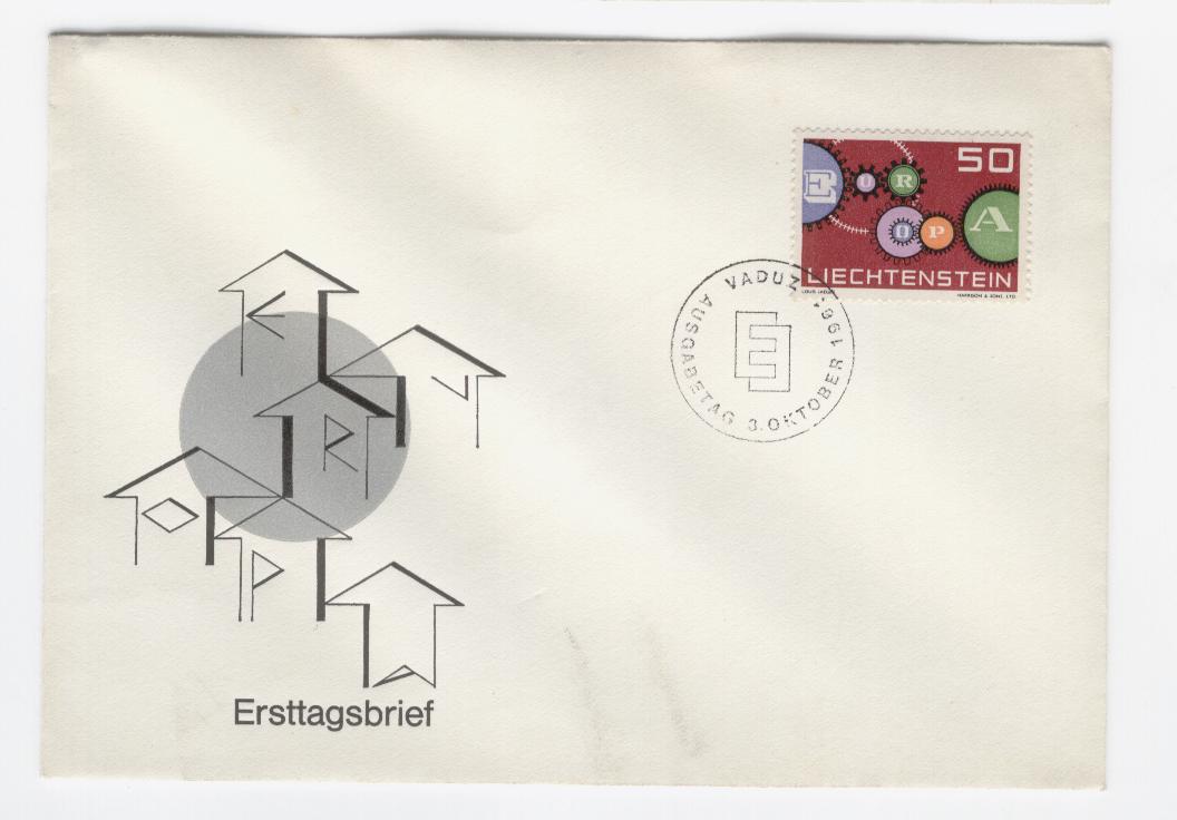 16315 - Liechtenstein - busta fdc con serie completa: Europa CEPT 1961