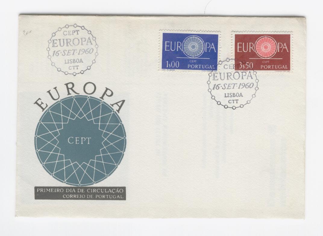 16348 - Portogallo - busta fdc con serie completa: Europa CEPT 1960