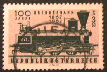 17167 - 1967 - Cent.rio della ferrovia del Brennero. Unif.n.1079 us.