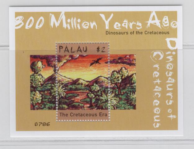 17813 - Palau - foglietto nuovo - Dinosauri del Cretaceo