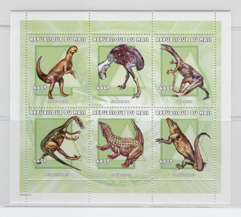 17818 - Mali - serie completa nuova in blocco - Dinosauri