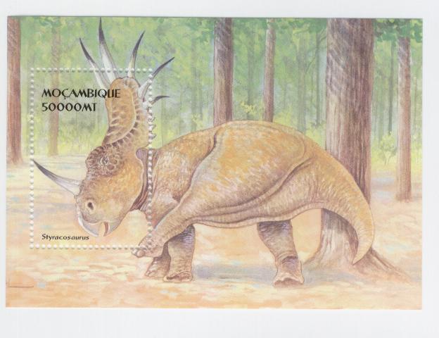 17853 - Mozambico - foglietto nuovo: Styracosaurus