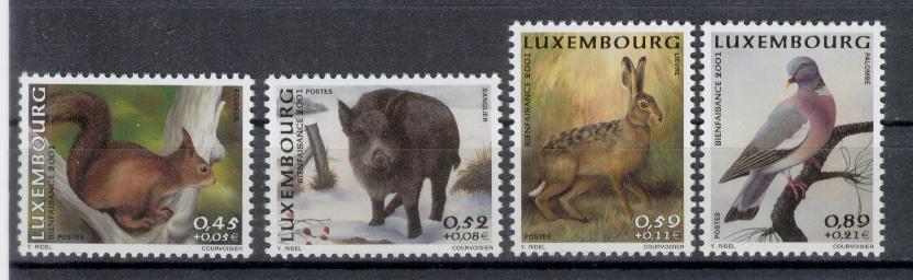 18162 - Lussemburgo - serie completa nuova: Fauna locale