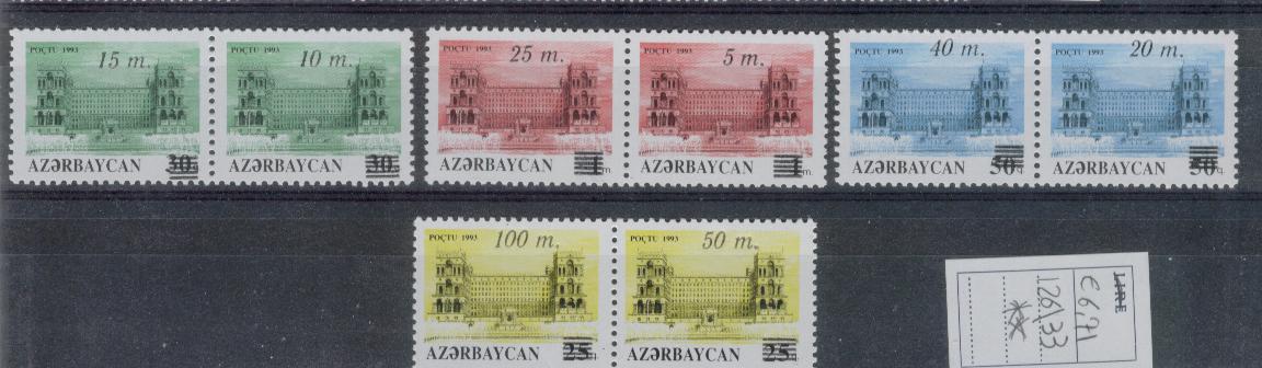 18403 - Azerbaigian - serie compelta nuova sovrastampata: Ordinaria