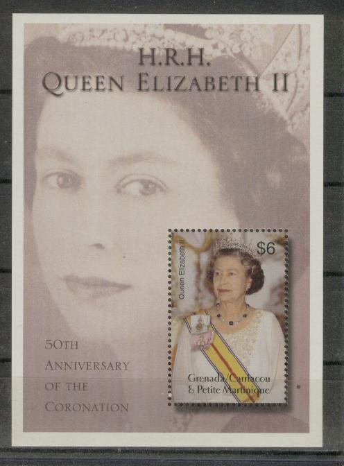 18473 - Grenadine - foglietto nuovo: 50 anniversario dell incoronazione della Regina