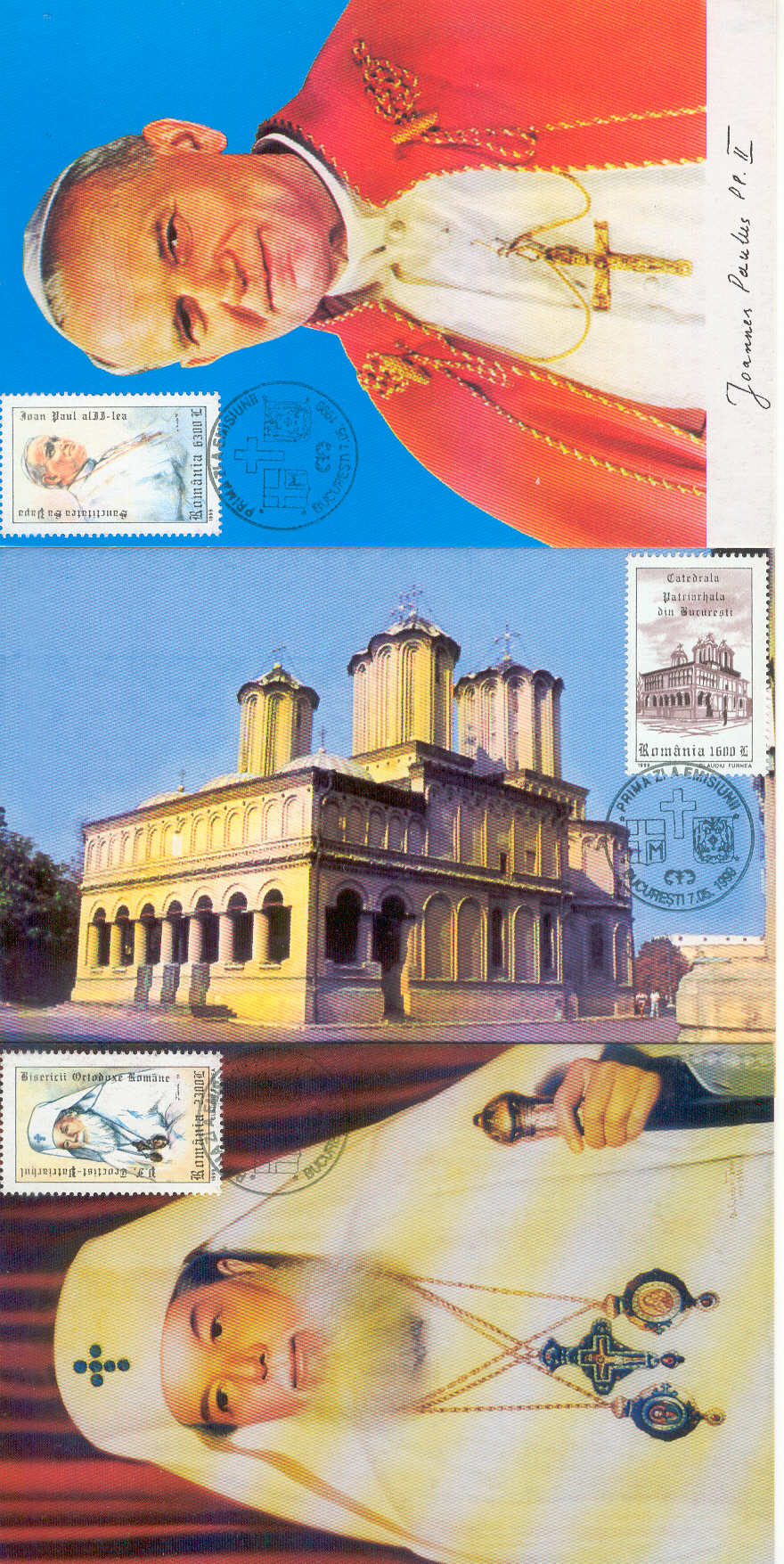 1906 - Romania-3 cartoline primo giorno di emissione 07.05.1999-