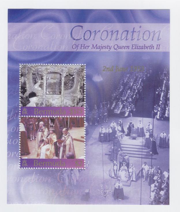 19198 - Bermuda - foglietto nuovo: 50 anniversario dell incoronazione Regina Elisabetta II