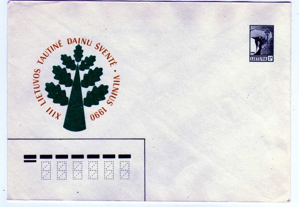 19401 - LITUANIA -1990- Intero Postale (Angelo) da 5K nuovo perfetto