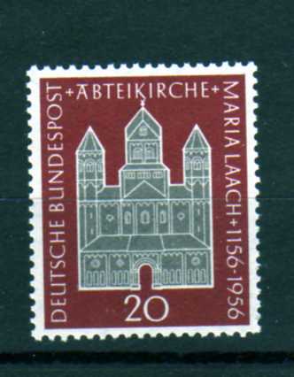 19435 - GERMANIA - 1956 - Maria Laach church cat. 114 serie cpl. 1v. nuovi** perfetti