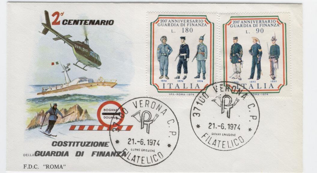 20313 - Italia - busta fdc: Bicentenario della Guardia di Finanza