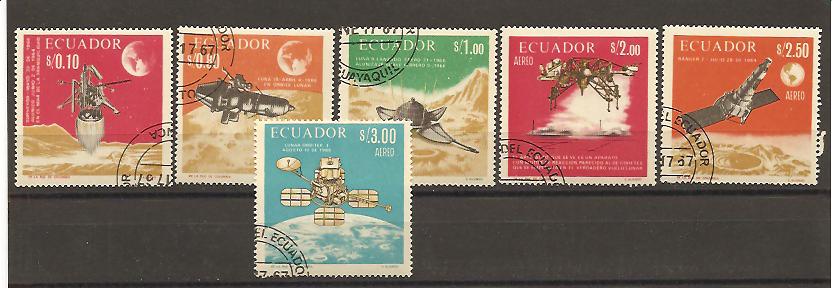 20783 - Ecuador - serie completa usata: Conquista dello spazio
