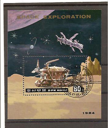 20903 - Corea del Nord - foglietto usato: Esplorazione dello spazio