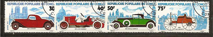 26791 - Congo - serie completa usata: Automobili d epoca