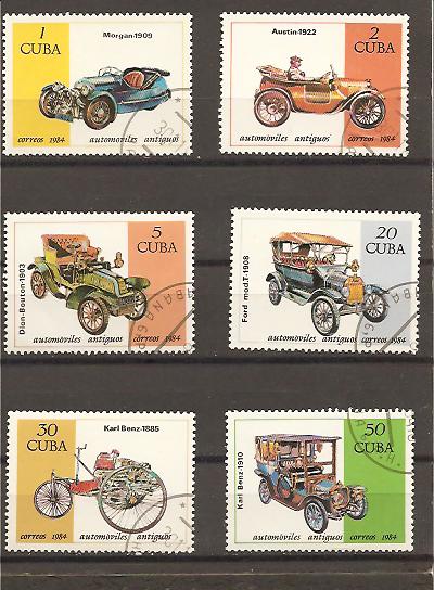 27358 - Cuba - serie completa usata: Automobili d epoca