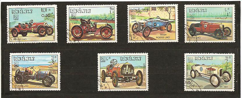21030 - Laos - serie completa usata: Automobili da gara storiche