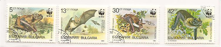 21799 - Bulgaria - serie completa usata: Pipistrelli protetti dal WWF