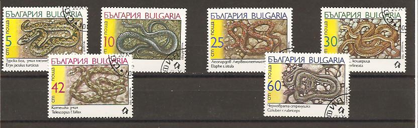 21897 - Bulgaria - serie completa usata: Serpenti