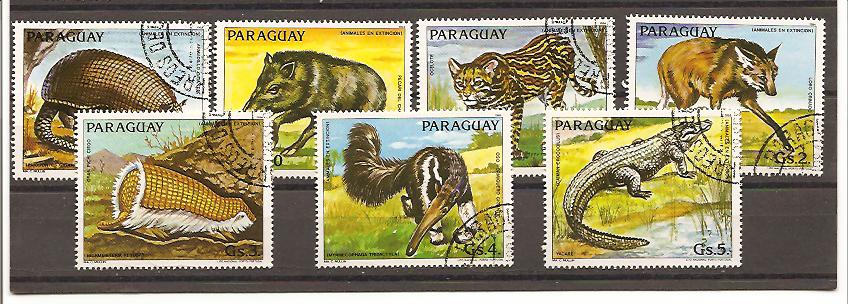 21927 - Paraguay - serie completa usata: Animali in estinzione