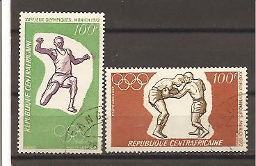 22095 - Centrafrica - serie compelta usata: Olimpiadi di Monaco 1972