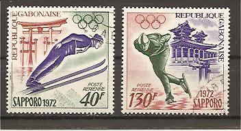 31562 - Gabon - serie completa usata: Olimpiadi invernali di Sapporo 1972