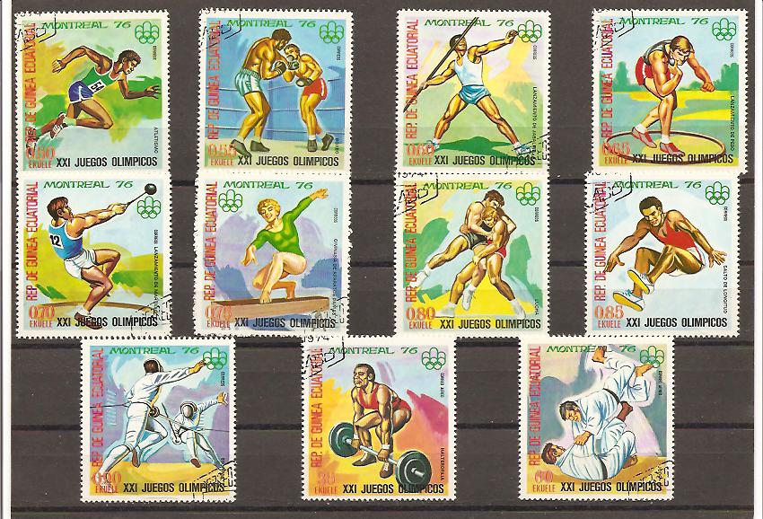 22187 - Guinea Equatoriale - serie completa usata: Giochi Olimpici di Montreal 1976