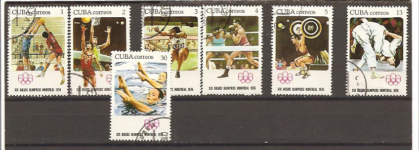 39024 - Cuba - serie completa usata: Giochi Olimpici di Montreal 1976